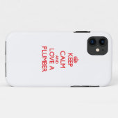 Hou kalm en hou van een Plumber Case-Mate iPhone Case (Achterkant (horizontaal))