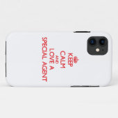 Hou kalm en hou van een speciale agent Case-Mate iPhone case (Achterkant (horizontaal))