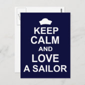 Hou kalm en hou van een verkoper briefkaart (Voorkant / Achterkant)