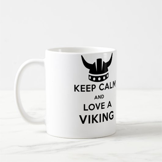 Hou kalm en hou van een Viking-mok - linkshandig Koffiemok (Links)