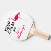 Hou kalm en hou van Flamingos Cute en Funny Tafeltennisbatje (Zijkant)