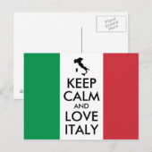 Hou kalm en hou van Italië Groen Wit en Rood Briefkaart (Voorkant / Achterkant)