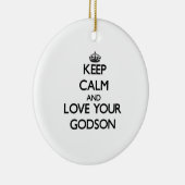 Hou kalm en hou van je Godson Keramisch Ornament (Rechts)