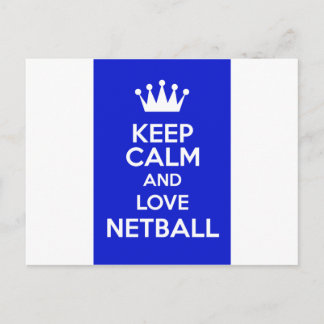 Hou kalm en hou van netball briefkaart
