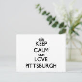 Hou kalm en hou van Pittsburgh Briefkaart (Staand voorkant)