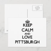 Hou kalm en hou van Pittsburgh Briefkaart (Voorkant / Achterkant)