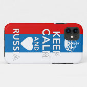 Hou kalm en hou van Rusland Case-Mate iPhone Case (Achterkant (horizontaal))