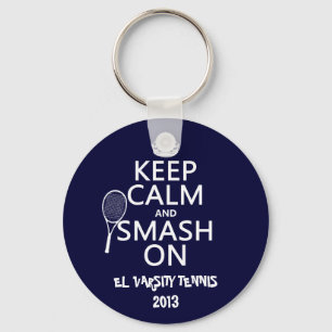 Hou kalm en hou van tennis sleutelhanger