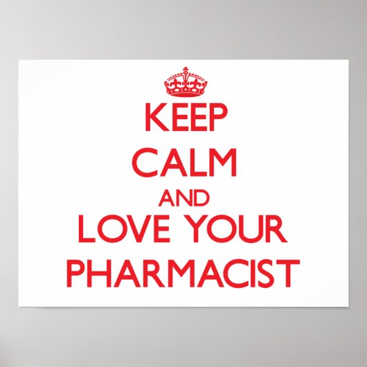 Hou kalm en hou van uw apotheker poster (Voorkant)