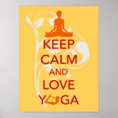Hou kalm en hou van Yoga, uniek poster voor kunsta (Voorkant)