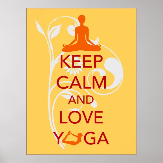Hou kalm en hou van Yoga, uniek poster voor kunsta (Voorkant)