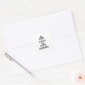 Hou kalm en hou van Zweden Vierkante Sticker (Envelop)