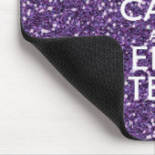 Hou kalm en Jouw tekst op stijlvol Paars Muismat (Hoek)