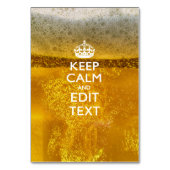 Hou kalm en Jouw tekst voor wat bier Kaart (Voorkant)