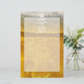 Hou kalm en Jouw tekst voor wat geweldige bier Briefpapier (Staand voorkant)