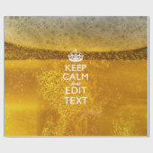 Hou kalm en Jouw tekst voor wat geweldige bier Cadeaupapier (Vlak)