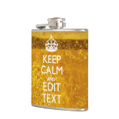 Hou kalm en Jouw tekst voor wat geweldige bier Heupfles (Links)