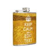 Hou kalm en Jouw tekst voor wat geweldige bier Heupfles (Rechts)