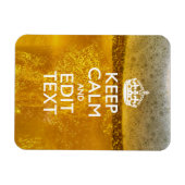 Hou kalm en Jouw tekst voor wat geweldige bier Magneet (Horizontaal)