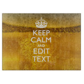 Hou kalm en Jouw tekst voor wat geweldige bier Snijplank (Voorkant)