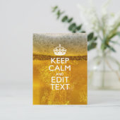 Hou kalm en Jouw tekst voor wat koude bier Briefkaart (Staand voorkant)