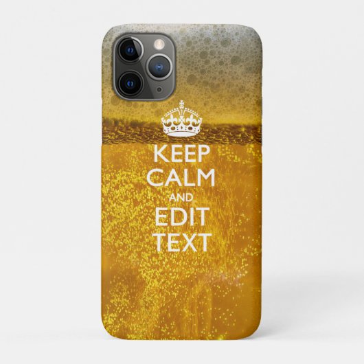 Hou kalm en Jouw tekst voor wat koude bier Case-Mate iPhone Case (Achterkant)