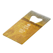 Hou kalm en Jouw tekst voor wat koude bier Creditkaart Flessenopener (Voorkant Gekanteld)