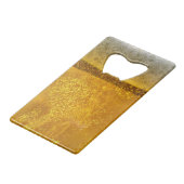 Hou kalm en Jouw tekst voor wat koude bier Creditkaart Flessenopener (Achterkant Gekanteld)