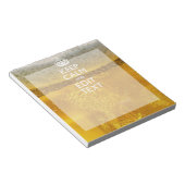 Hou kalm en Jouw tekst voor wat koude bier Notitieblok (Schuin)