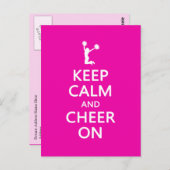 Hou kalm en kaf aan, Cheerleader Pink Briefkaart (Voorkant / Achterkant)