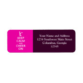 Hou kalm en kaf aan, Cheerleader Pink Etiket (Voorkant)