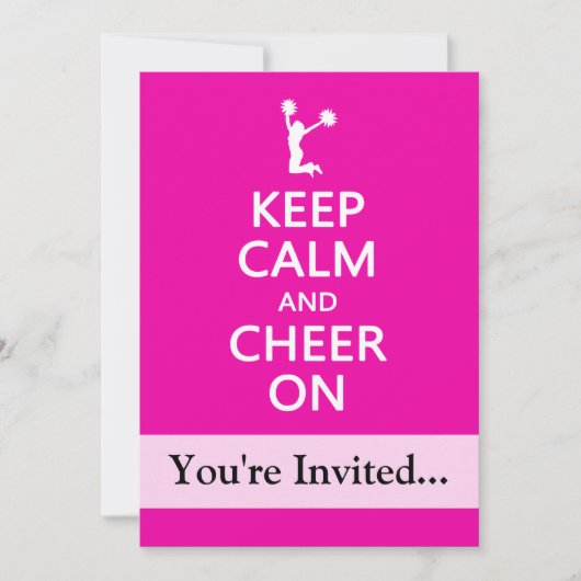 Hou kalm en kaf aan, Cheerleader Pink Kaart (Voorkant)