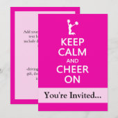Hou kalm en kaf aan, Cheerleader Pink Kaart (Voorkant / Achterkant)