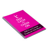 Hou kalm en kaf aan, Cheerleader Pink Notitieboek (Rechterzijde)
