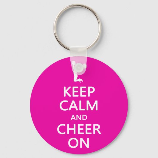 Hou kalm en kaf aan, Cheerleader Pink Sleutelhanger (Voorkant)