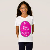 Hou kalm en kaf aan, Cheerleader Pink T-shirt (Voorkant volledig)