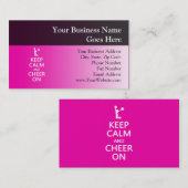 Hou kalm en kaf aan, Cheerleader Pink Visitekaartje (Voorkant / Achterkant)