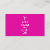 Hou kalm en kaf aan, Cheerleader Pink Visitekaartje (Achterkant)