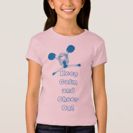 Hou kalm en kom aan - blauwe supermarktleider t-shirt