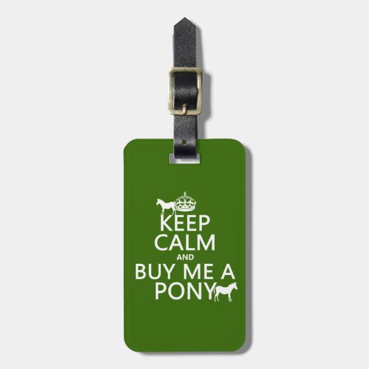 Hou kalm en koop me een Pony Bagagelabel (Voorkant verticaal)