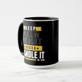 Hou kalm en laat Becca het omgaan | Funny Gift Mok (Voorkant links)