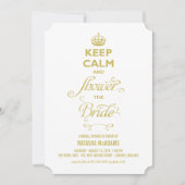 Hou kalm en laat de bride Funny Vrijgezellenfeest Kaart (Voorkant)