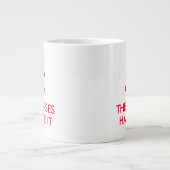 Hou kalm en laat de verpleegkundigen een grappige, grote koffiekop (Voorkant)