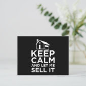 Hou kalm en laat me het grappige onroerend goed ve briefkaart (Staand voorkant)