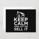 Hou kalm en laat me het grappige onroerend goed ve briefkaart (Voorkant / Achterkant)