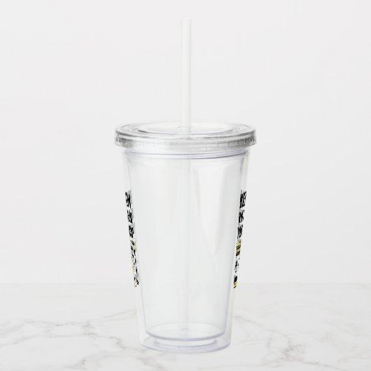 Hou kalm en laat me je make-up doen acryl drinkbeker (Rechts)