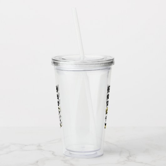 Hou kalm en laat me je make-up doen acryl drinkbeker (Links)