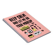 Hou kalm en laat me je make-up doen notitieboek (Rechterzijde)