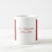 Hou kalm en leer op rood, persoonlijk koffiemok (Center)