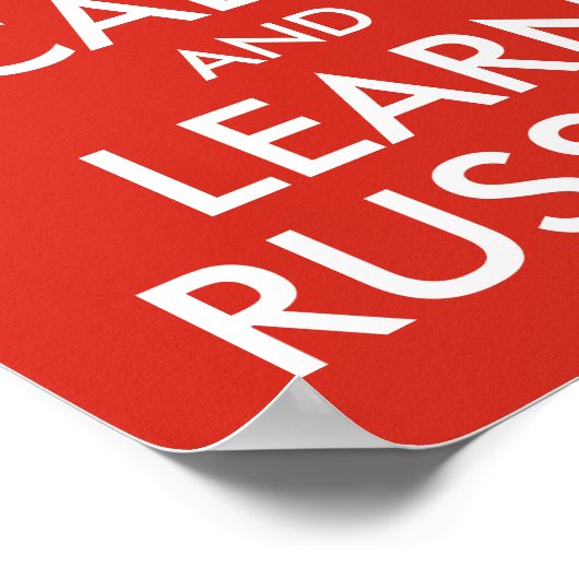 Hou kalm en leer Russisch Poster (Hoek)